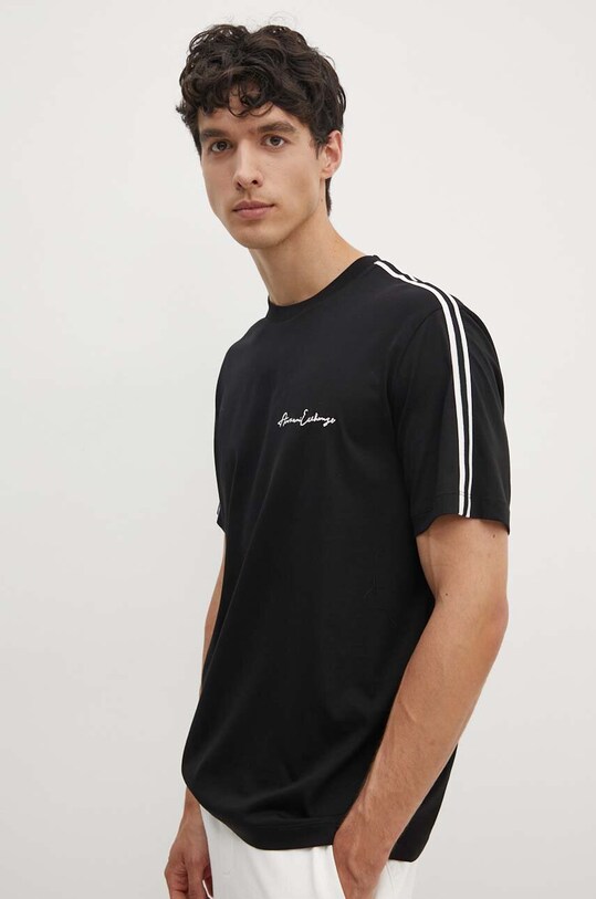 Armani Exchange t-shirt bawełniany aplikacja czarny 8NZTSG.ZJ9AZ.NOS