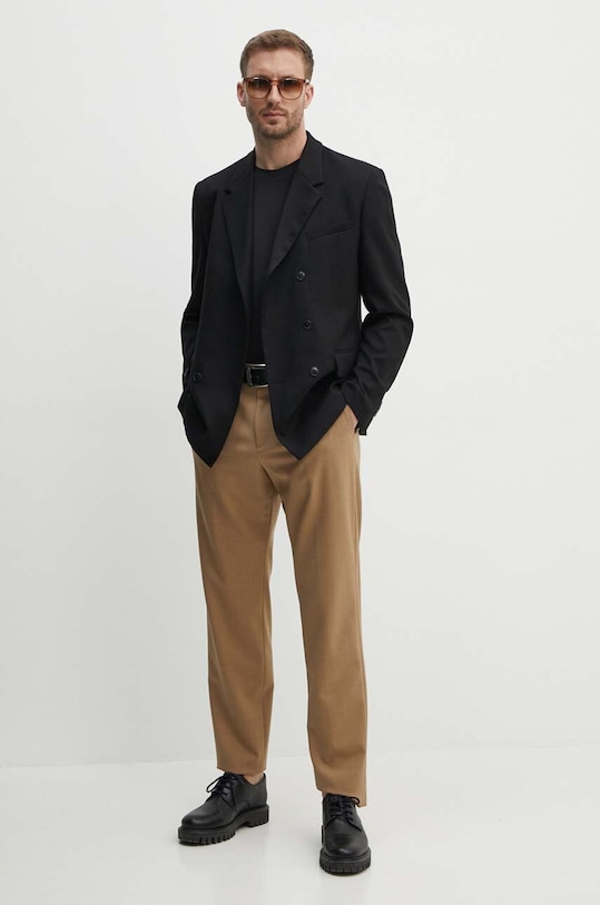 Бавовняна футболка BOSS 50468972 чорний AA00