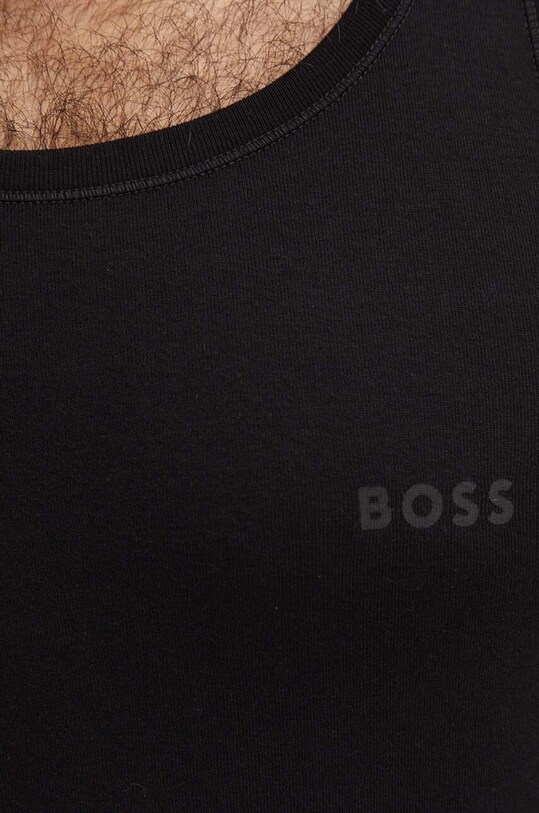 Памучна тениска BOSS 50475412 черен