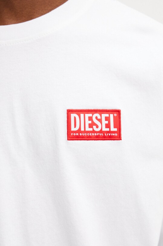 Diesel t-shirt bawełniany T-BOXT-LAB A14947.0NIAR biały