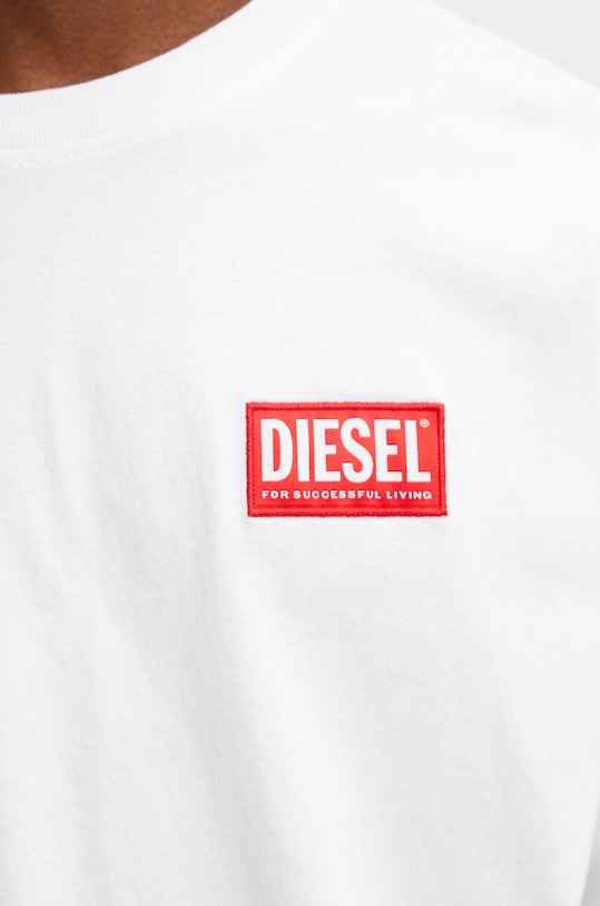 Diesel t-shirt bawełniany T-BOXT-LAB A14947.0NIAR biały