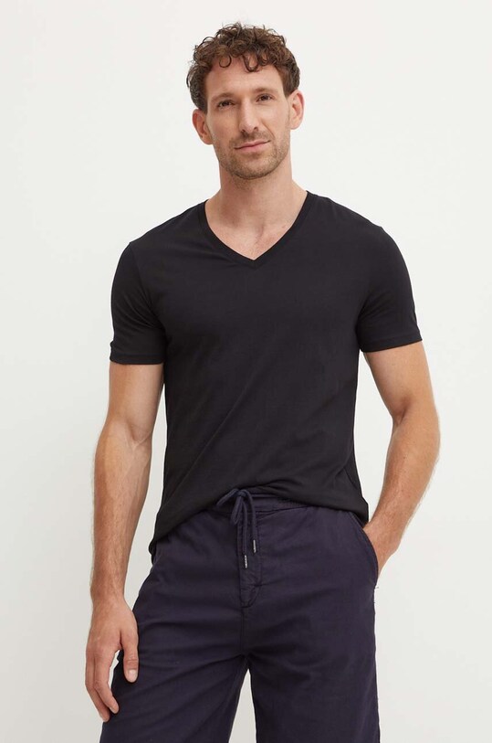 Armani Exchange tricou din bumbac negru 8NZT75.ZJA5Z.NOS