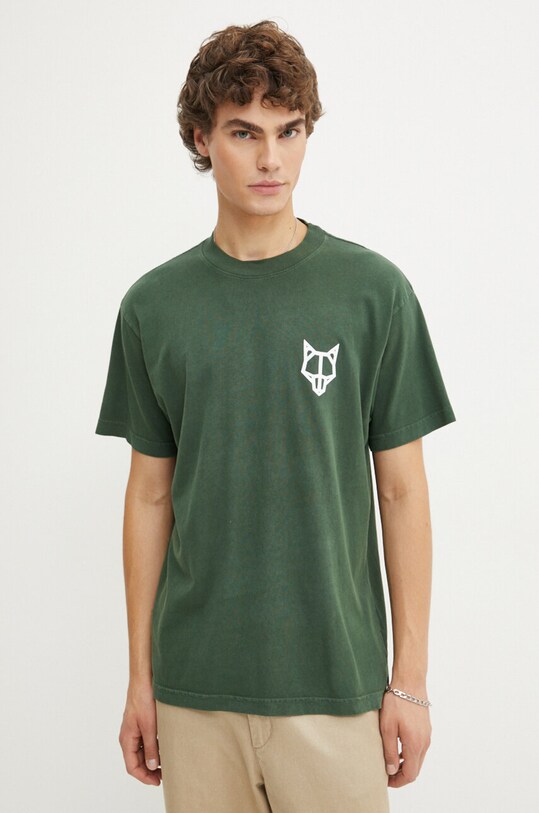 Бавовняна футболка Naked Wolfe бавовна зелений classic.tee