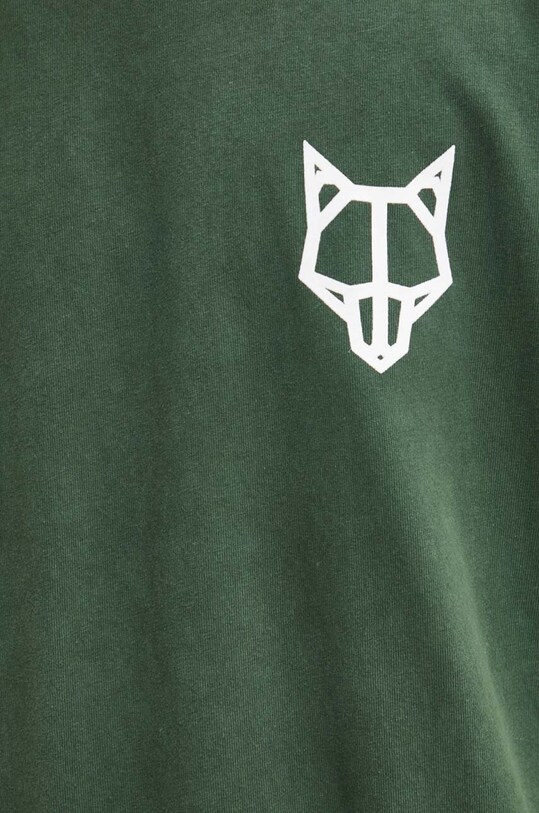 Бавовняна футболка Naked Wolfe classic.tee зелений