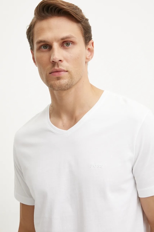 BOSS t-shirt bawełniany biały 50479535