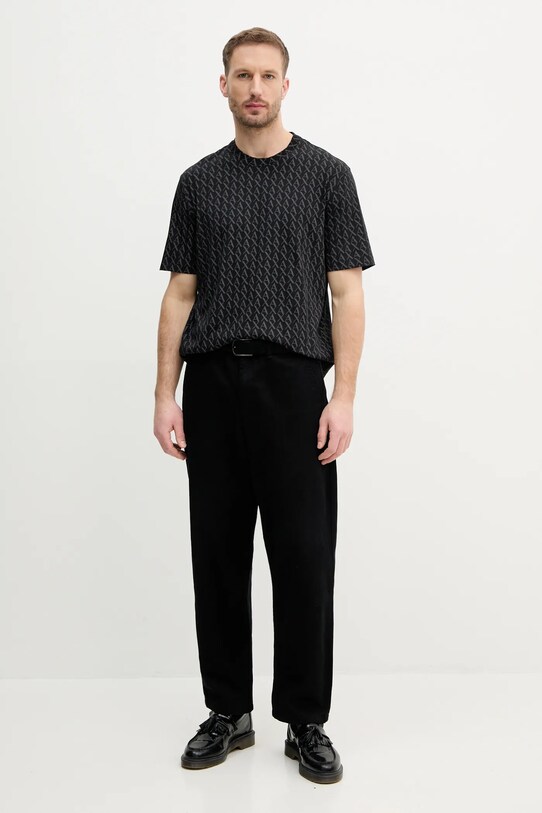 Bombažna kratka majica Armani Exchange XM001228.AF10356.NOS črna AA00