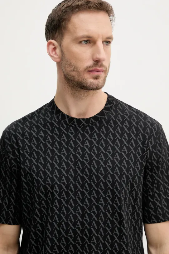 Bombažna kratka majica Armani Exchange črna XM001228.AF10356.NOS