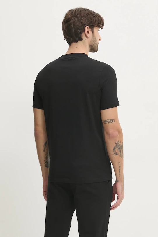Ρούχα Βαμβακερό μπλουζάκι Karl Lagerfeld 500224.755710 μαύρο
