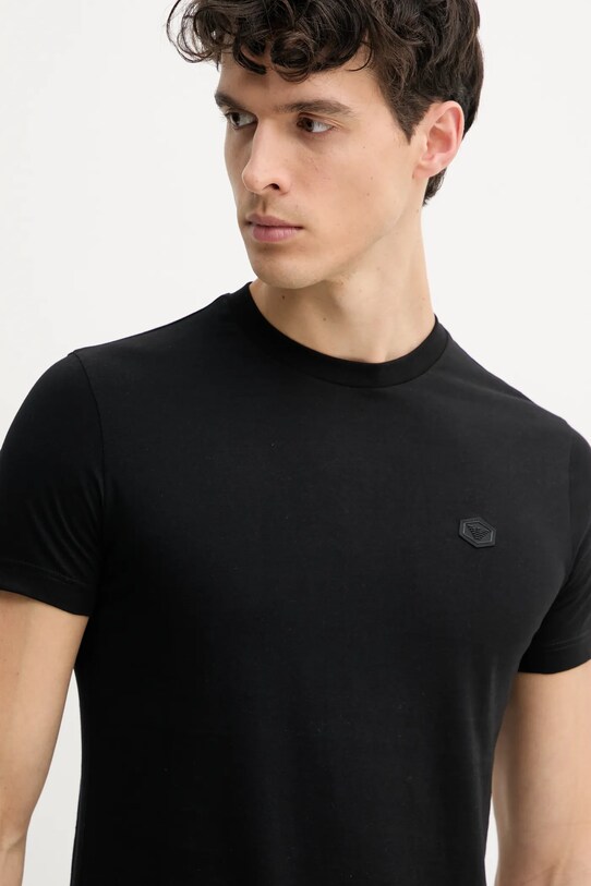Бавовняна футболка Emporio Armani чорний 8N1TQ6.1JRGZ.NOS
