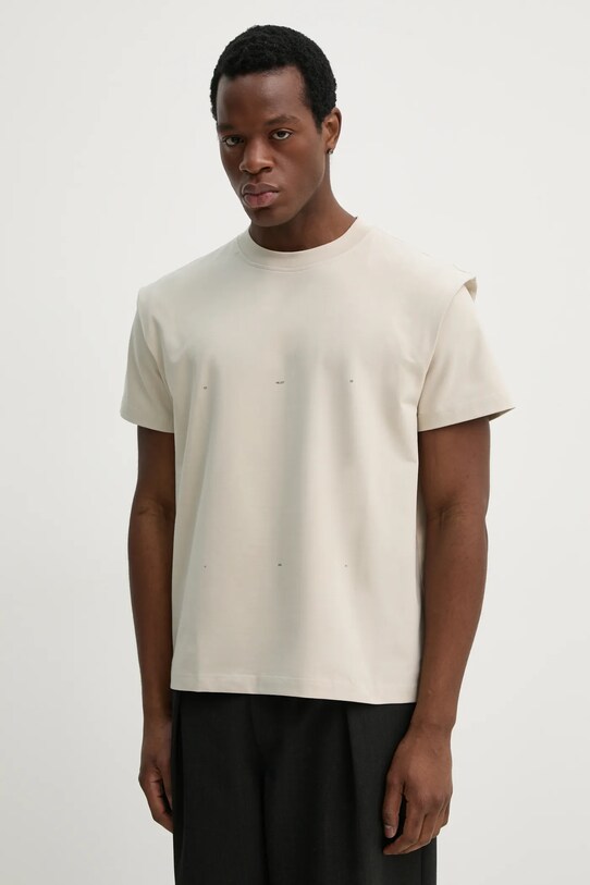 Heliot Emil t-shirt rilassato beige SS25.M.09.089.ST18.CO