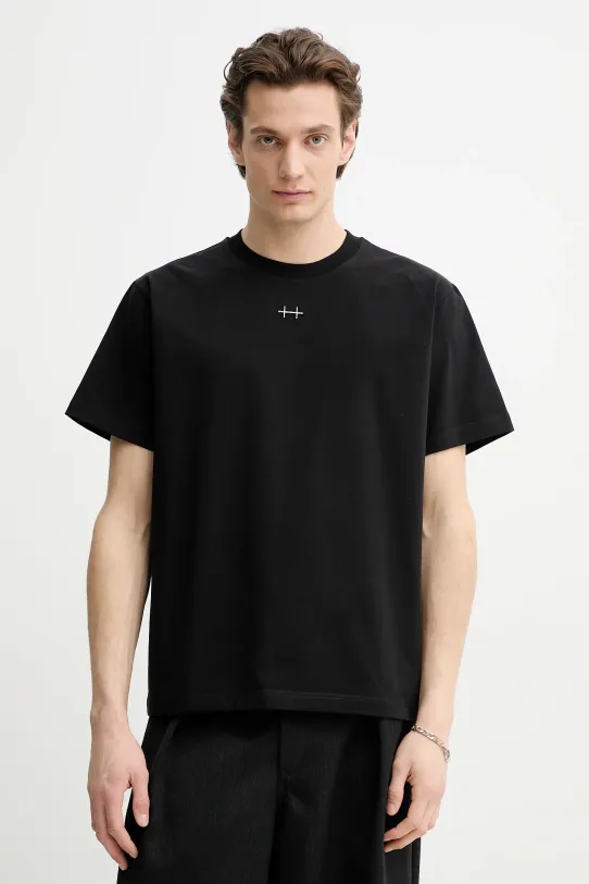 Tričko Heliot Emil relaxed čierna SS25.M.09.114.BLK01.CO