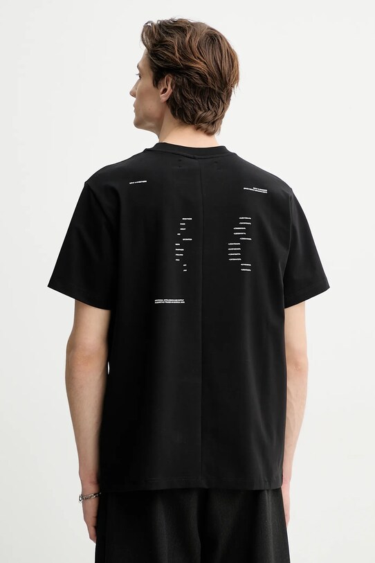 Ρούχα Μπλουζάκι Heliot Emil SS25.M.09.041.BLK01.CO μαύρο