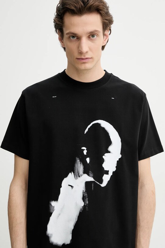 Μπλουζάκι Heliot Emil μαύρο SS25.M.09.041.BLK01.CO