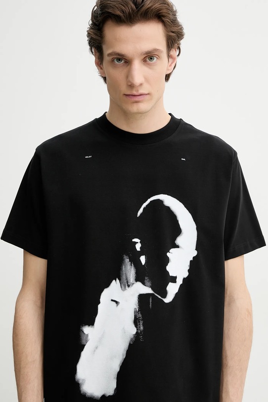 Heliot Emil tricou negru SS25.M.09.041.BLK01.CO