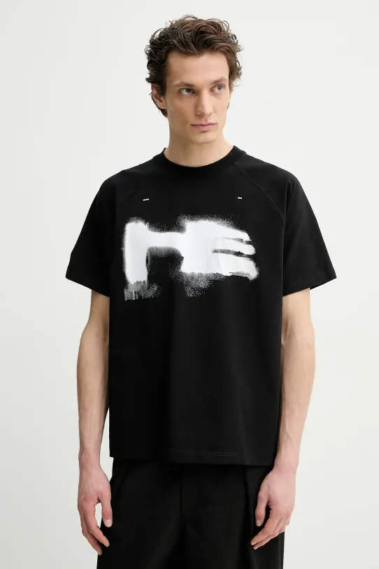 Heliot Emil t-shirt cotton black SS25.M.09.083.BLK01.CO