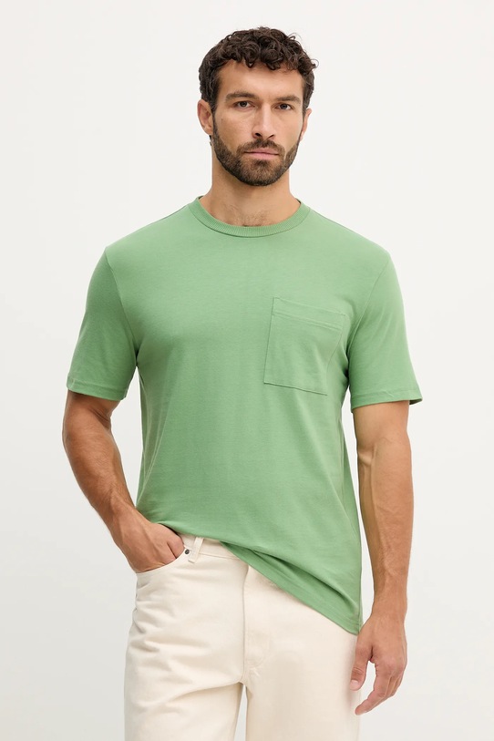 United Colors of Benetton t-shirt bawełniany zielony 3BL0U10A8