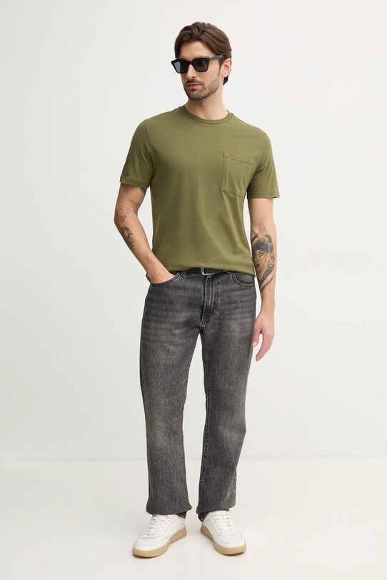 Бавовняна футболка United Colors of Benetton 3BL0U10A8 зелений AA00