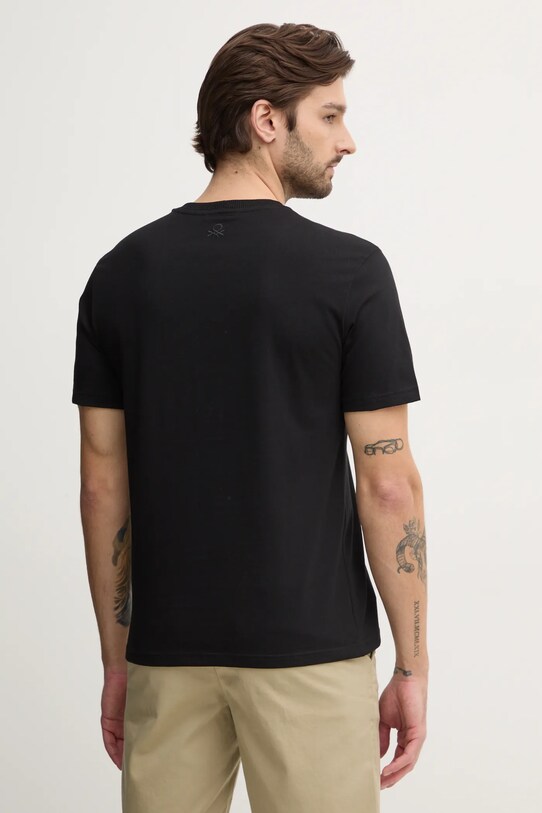 Odzież United Colors of Benetton t-shirt bawełniany 3BL0U10A8 czarny