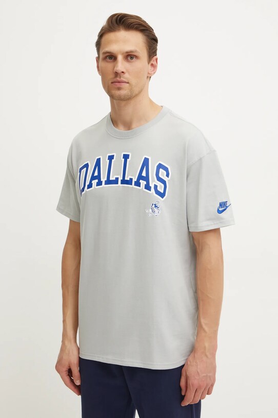 Nike t-shirt bawełniany Dallas Cowboys nadruk szary 01AY.09D.V6Z.NP1