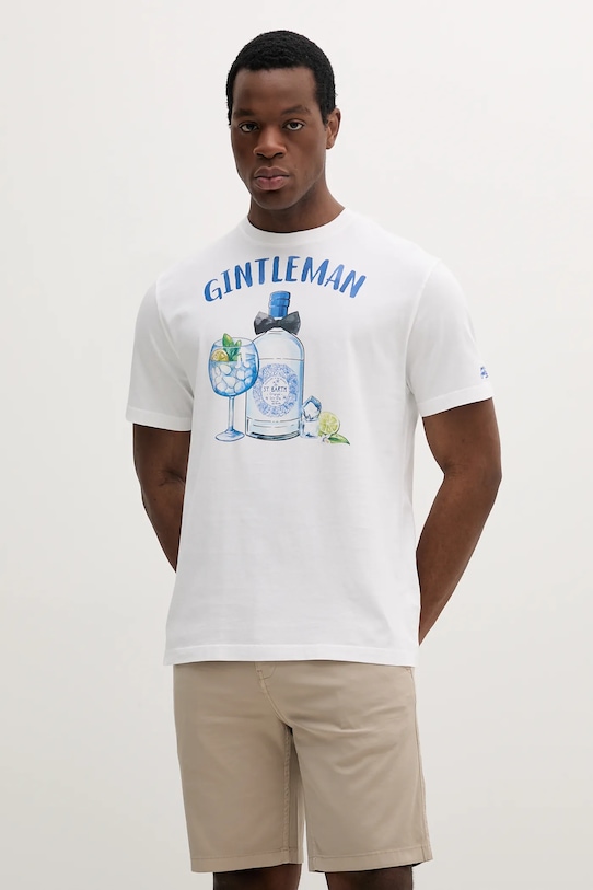 MC2 Saint Barth tricou din bumbac print alb TSHM001.02865H