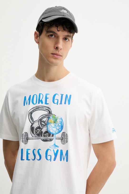 Бавовняна футболка MC2 Saint Barth білий TSHM001.05615H