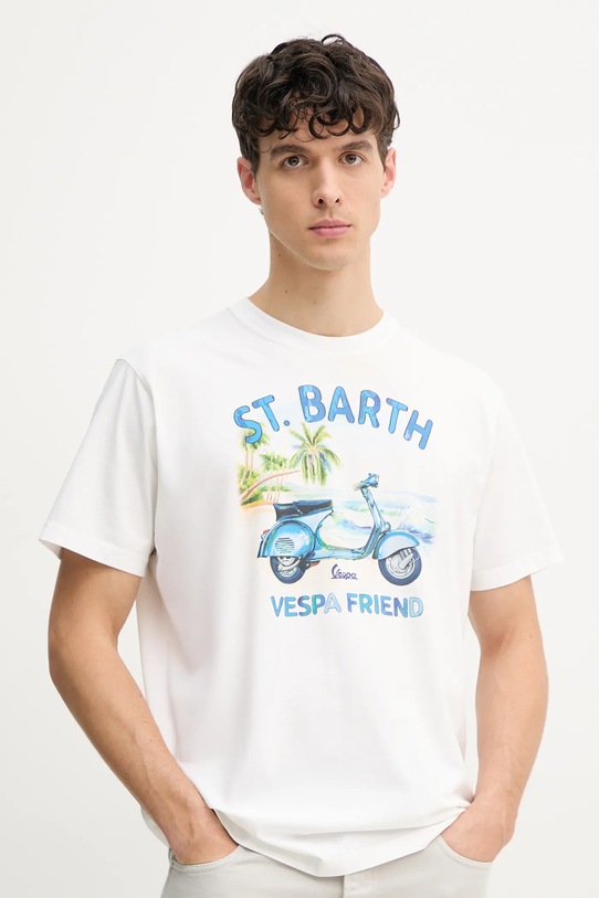 MC2 Saint Barth tricou din bumbac print alb TSHM001.02641H