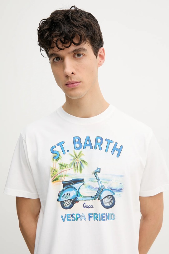 MC2 Saint Barth tricou din bumbac alb TSHM001.02641H