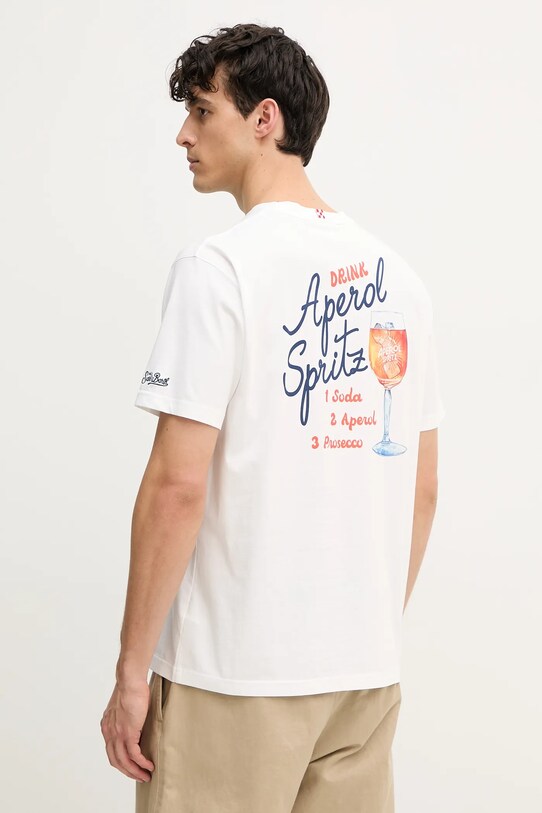 Îmbrăcăminte MC2 Saint Barth tricou din bumbac TSHM001.02420H alb