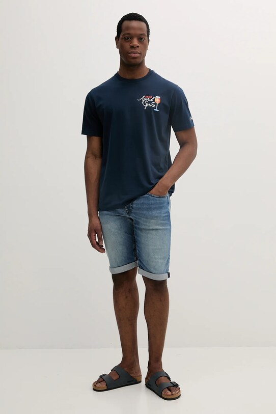 MC2 Saint Barth t-shirt bawełniany TSHM001.02700H granatowy AA00