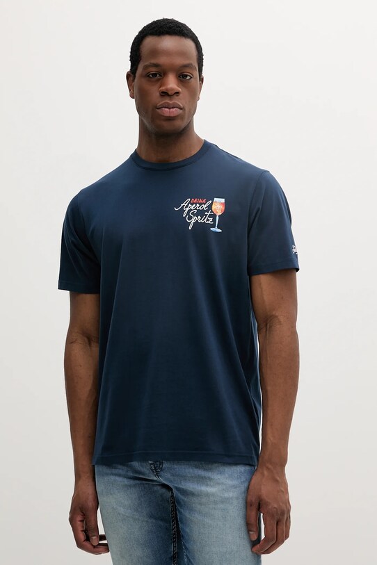 Odzież MC2 Saint Barth t-shirt bawełniany TSHM001.02700H granatowy
