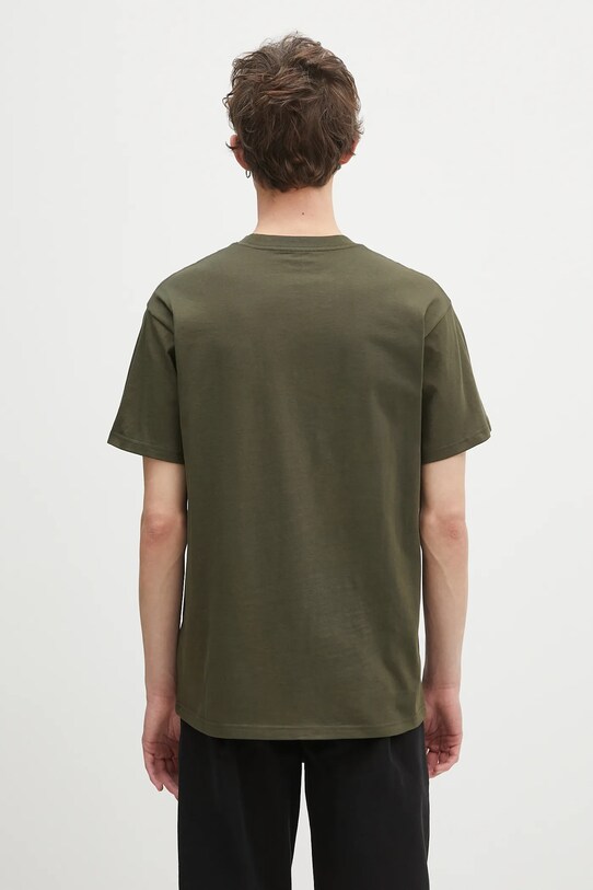 Одежда Хлопковая футболка Carhartt WIP S/S Script Embroidery T-Shirt I030435.2QHXX зелёный