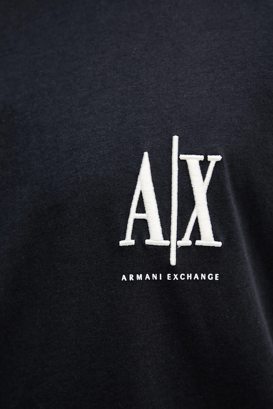 Armani Exchange t-shirt bawełniany granatowy XM000365.AF12308.NOS