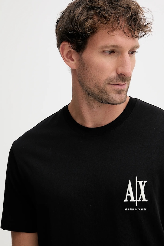Oblečenie Bavlnené tričko Armani Exchange XM000365.AF12308.NOS čierna