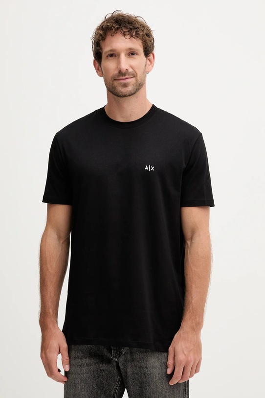 Armani Exchange tricou din bumbac imprimeu negru XM001568.AF10358.NOS