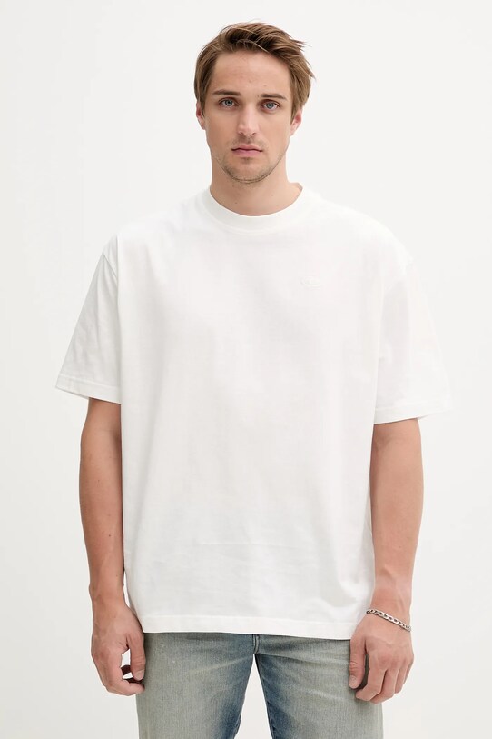 Odzież Diesel t-shirt bawełniany T-BOGGY-MEGOVAL-D A11302.0HGAM biały