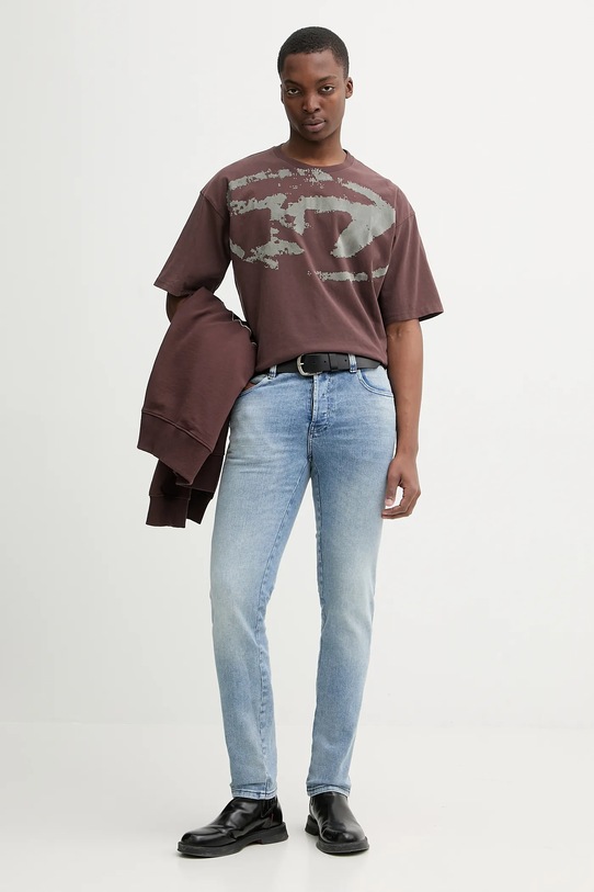 Diesel t-shirt bawełniany T-BOXT-N14 A13049.0DQAU brązowy AA00