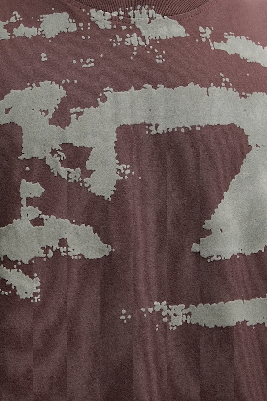 Diesel t-shirt bawełniany T-BOXT-N14 A13049.0DQAU brązowy