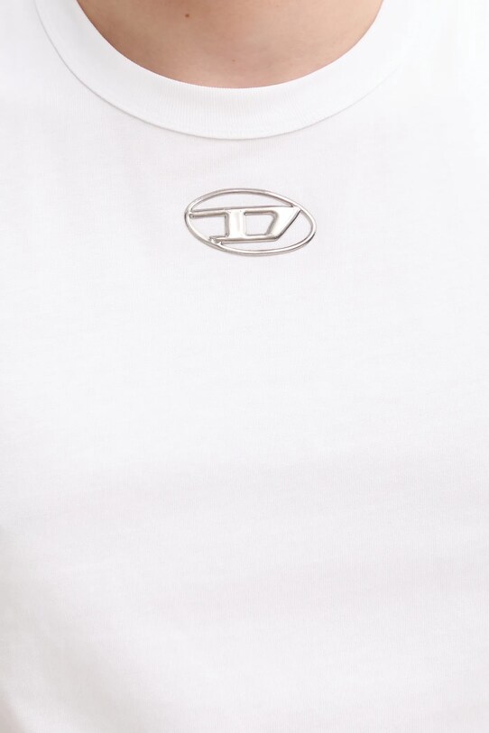 Diesel t-shirt bawełniany T-BISCO A15372.0CLBR biały