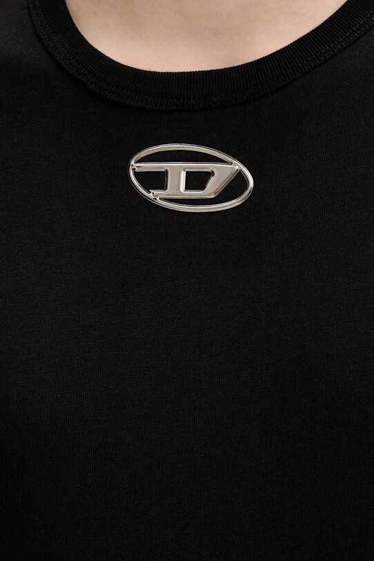 Diesel t-shirt bawełniany T-BISCO A15372.0CLBR czarny