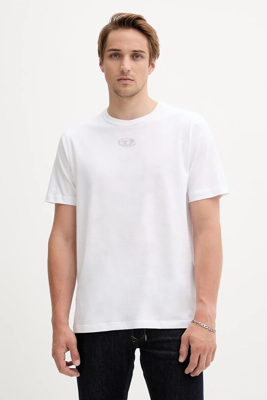 Diesel t-shirt bawełniany T-ADJUST-OD regular biały A17880.0CLBR