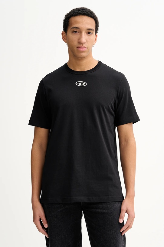 Diesel t-shirt bawełniany T-ADJUST-OD regular czarny A17880.0CLBR