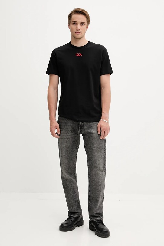Diesel t-shirt bawełniany T-ADJUST-OD A17880.0CLBR czarny AA00