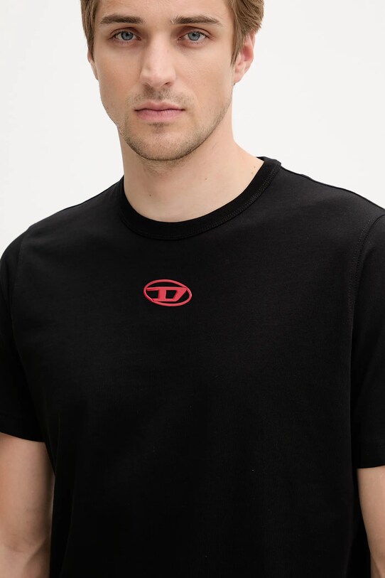 Diesel t-shirt bawełniany T-ADJUST-OD czarny A17880.0CLBR