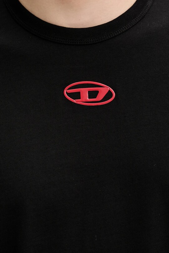 Diesel t-shirt bawełniany T-ADJUST-OD A17880.0CLBR czarny