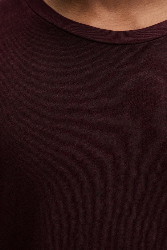 American Vintage t-shirt bawełniany MSON02AG bordowy