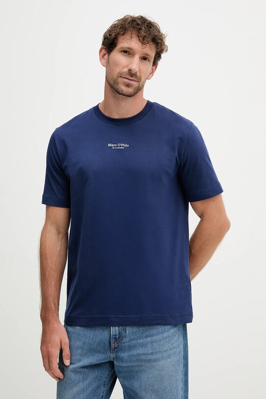 Marc O'Polo t-shirt bawełniany bawełna granatowy M26201251382