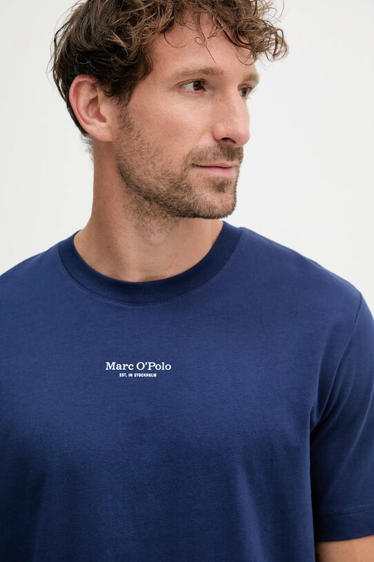 Marc O'Polo t-shirt bawełniany granatowy M26201251382