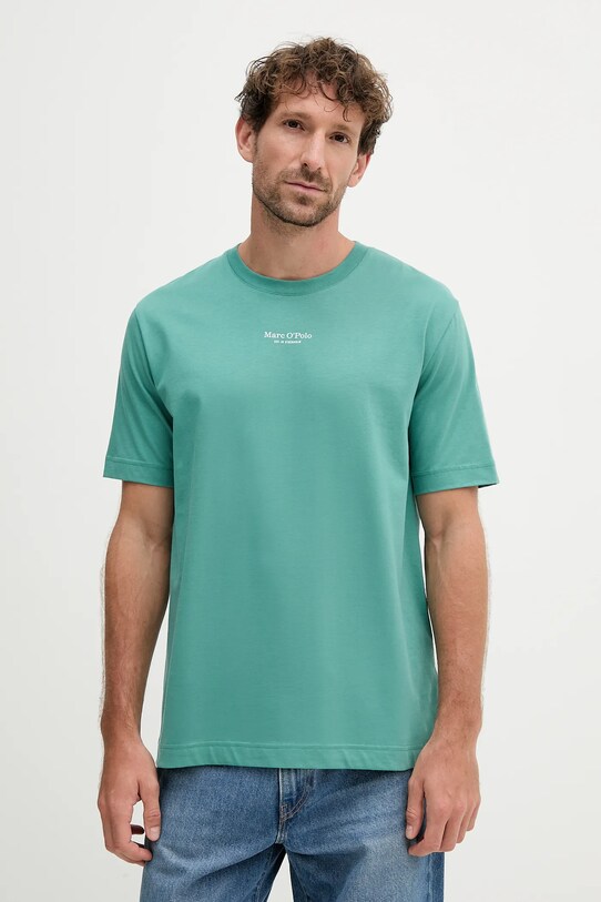 Marc O'Polo t-shirt bawełniany bawełna turkusowy M26201251382