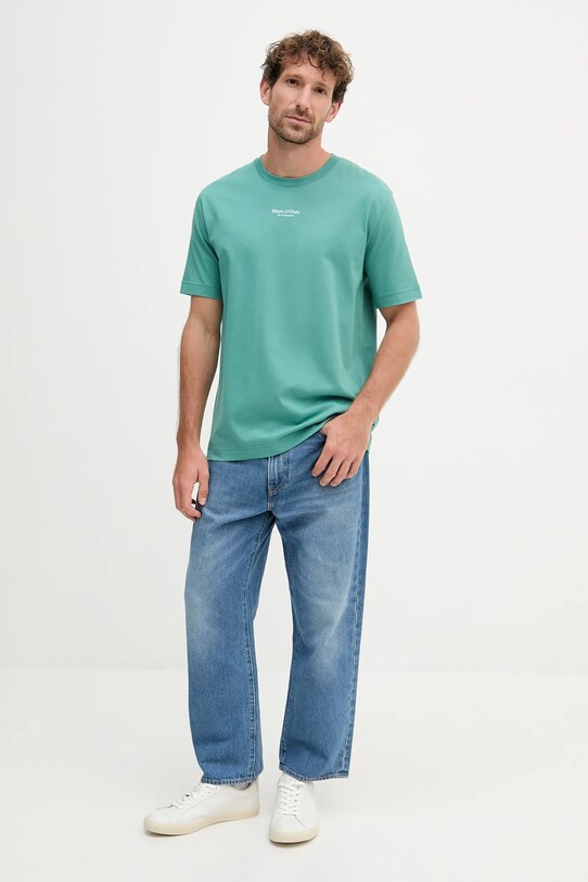 Marc O'Polo t-shirt bawełniany M26201251382 turkusowy AA00