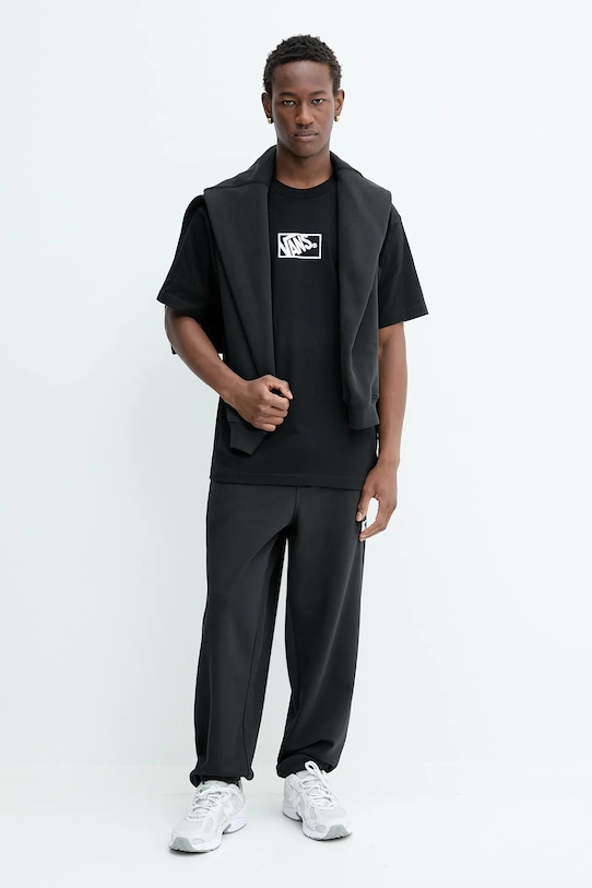 Vans tricou din bumbac VN000RAPBLK1 negru AA00